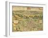 Map of Verona from Civitates Orbis Terrarum-null-Framed Giclee Print