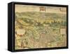 Map of Verona from Civitates Orbis Terrarum-null-Framed Stretched Canvas