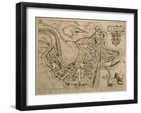 Map of Verona, from 'Les Villes De Venetie', 1704, Published by Pierre Mortier in Amsterdam-Pierre Mortier-Framed Giclee Print