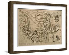 Map of Verona, from 'Les Villes De Venetie', 1704, Published by Pierre Mortier in Amsterdam-Pierre Mortier-Framed Giclee Print