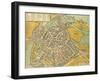 Map of Vicenza from Civitates Orbis Terrarum-null-Framed Giclee Print