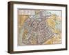 Map of Vicenza from Civitates Orbis Terrarum-null-Framed Giclee Print