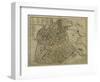 Map of Vicenza, Illustration from 'Civitates Orbis Terrarum', C.1580-Georg Braun-Framed Giclee Print