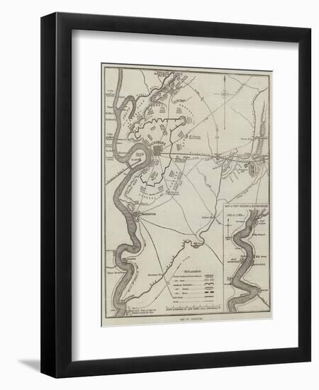 Map of Vicksburg-John Dower-Framed Giclee Print