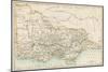 Map of Victoria, Australia, 1870s-null-Mounted Premium Giclee Print