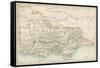 Map of Victoria, Australia, 1870s-null-Framed Stretched Canvas