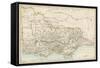 Map of Victoria, Australia, 1870s-null-Framed Stretched Canvas