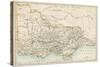 Map of Victoria, Australia, 1870s-null-Stretched Canvas
