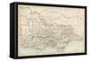 Map of Victoria, Australia, 1870s-null-Framed Stretched Canvas