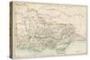 Map of Victoria, Australia, 1870s-null-Stretched Canvas