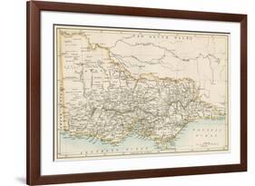 Map of Victoria, Australia, 1870s-null-Framed Giclee Print