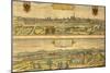 Map of Vienna and Buda from Civitates Orbis Terrarum-null-Mounted Giclee Print
