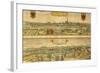 Map of Vienna and Buda from Civitates Orbis Terrarum-null-Framed Giclee Print