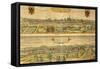 Map of Vienna and Buda from Civitates Orbis Terrarum-null-Framed Stretched Canvas