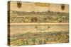 Map of Vienna and Buda from Civitates Orbis Terrarum-null-Stretched Canvas