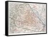 Map of Vienna Austria 1899-null-Framed Stretched Canvas