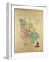 Map of Vienne France-null-Framed Giclee Print