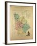 Map of Vienne France-null-Framed Giclee Print