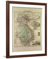 Map of Vietnam Cambodia Thailand Laos 1896-null-Framed Giclee Print