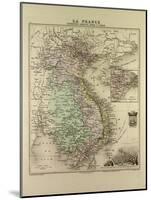 Map of Vietnam Cambodia Thailand Laos 1896-null-Mounted Giclee Print