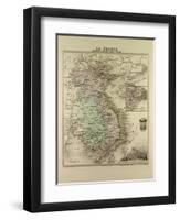 Map of Vietnam Cambodia Thailand Laos 1896-null-Framed Giclee Print