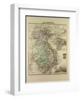 Map of Vietnam Cambodia Thailand Laos 1896-null-Framed Giclee Print