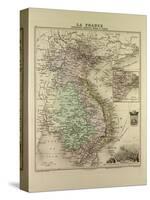 Map of Vietnam Cambodia Thailand Laos 1896-null-Stretched Canvas