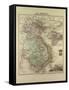 Map of Vietnam Cambodia Thailand Laos 1896-null-Framed Stretched Canvas