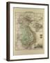 Map of Vietnam Cambodia Thailand Laos 1896-null-Framed Premium Giclee Print