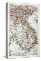 Map of Vietnam Cambodja Laos, 1899-null-Stretched Canvas