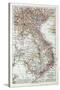 Map of Vietnam Cambodja Laos, 1899-null-Stretched Canvas
