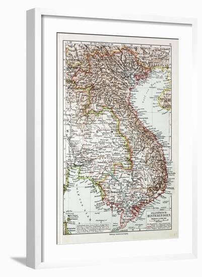 Map of Vietnam Cambodja Laos, 1899-null-Framed Giclee Print