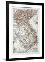 Map of Vietnam Cambodja Laos, 1899-null-Framed Giclee Print