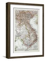 Map of Vietnam Cambodja Laos, 1899-null-Framed Giclee Print