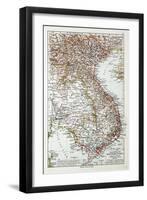 Map of Vietnam Cambodja Laos, 1899-null-Framed Giclee Print