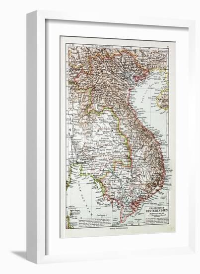 Map of Vietnam Cambodja Laos, 1899-null-Framed Giclee Print