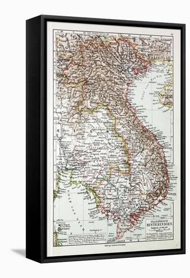 Map of Vietnam Cambodja Laos, 1899-null-Framed Stretched Canvas