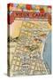 Map of Vieux Carre, New Orleans, Louisiana-null-Stretched Canvas