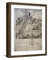 Map of Villa Selvatico, St Helena Hill, Battaglia Terme, Italy, 19th Century-null-Framed Giclee Print