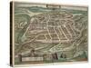 Map of Vilnius, Lithuania, from Civitates Orbis Terrarum by Georg Braun-Joris Hoefnagel-Stretched Canvas