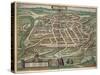 Map of Vilnius, Lithuania, from Civitates Orbis Terrarum by Georg Braun-Joris Hoefnagel-Stretched Canvas
