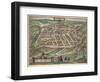 Map of Vilnius, Lithuania, from Civitates Orbis Terrarum by Georg Braun-Joris Hoefnagel-Framed Giclee Print