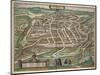 Map of Vilnius, Lithuania, from Civitates Orbis Terrarum by Georg Braun-Joris Hoefnagel-Mounted Giclee Print