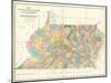 Map of Virginia, Maryland and Delaware, c.1839-David H^ Burr-Mounted Art Print