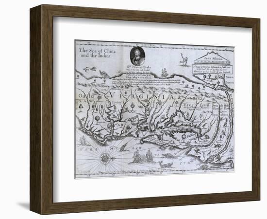 Map Of Virginia-null-Framed Giclee Print