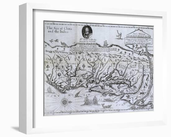 Map Of Virginia-null-Framed Giclee Print