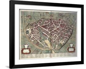 Map of Viterbo from Theatrum Civitatum Et Admirandorum Italiae-Joan Blaeu-Framed Giclee Print