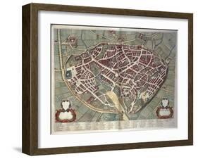 Map of Viterbo from Theatrum Civitatum Et Admirandorum Italiae-Joan Blaeu-Framed Giclee Print