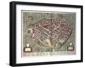 Map of Viterbo from Theatrum Civitatum Et Admirandorum Italiae-Joan Blaeu-Framed Giclee Print