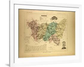 Map of Vosges France-null-Framed Giclee Print